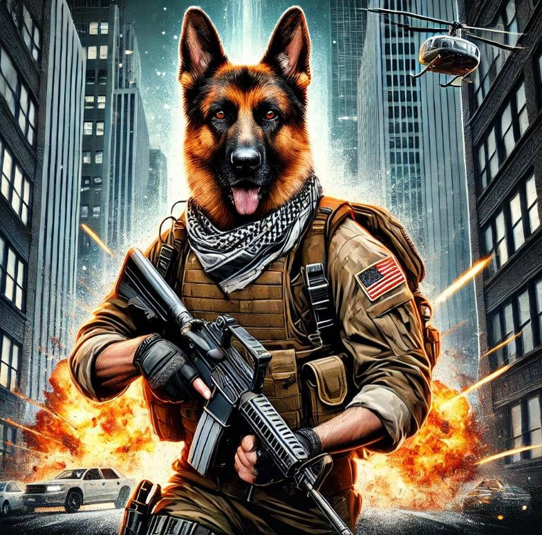 German Shepherd on Duty